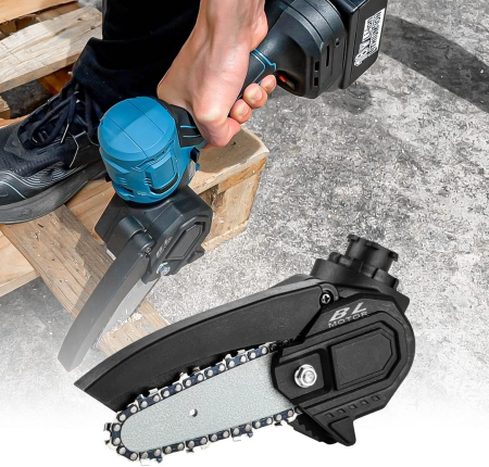 Bormasina fara fir 6 in 1, drujba cu lant interschimbabil, fierastrau sabie, surubelnita, cap de slefuire, lopata, cap multifunctional cu adaptor USB,  2 acumulatori 48V si incarcator, trusa multifunc [5]