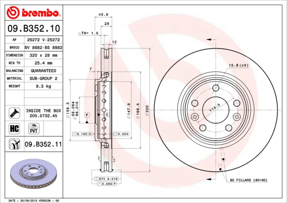 DISC FRANA FATA BREMBO 09.B352.11 [2]