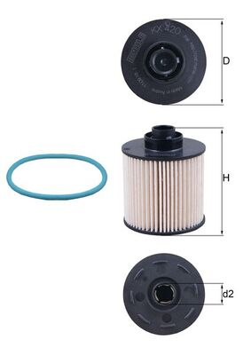 FILTRU COMBUSTIBIL MAHLE KX420D [1]