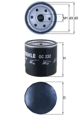 FILTRU ULEI MAHLE OC232 [1]