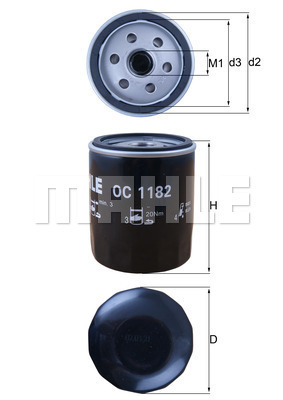 FILTRU ULEI MAHLE OC1182 [1]