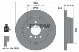 Piese auto aftermarket - Disc frana spate TEXTAR T92154903