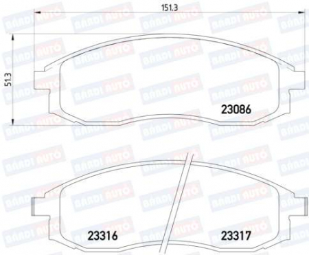 Piese auto aftermarket - PLACUTE FRANA FATA TEXTAR TBP2308616005