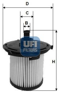 Filtre - FILTRU COMBUSTIBIL UFI 26.074.00