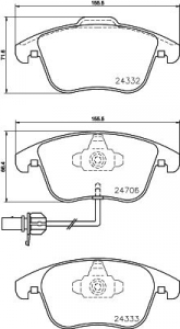 Piese auto aftermarket - SET PLACUTE FRANA FATA TEXTAR T2470601
