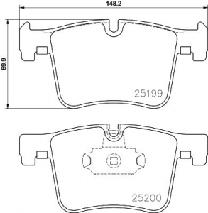 Piese auto aftermarket - PLACUTE FRANA FATA TEXTAR 2519901