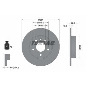 Piese auto aftermarket - Disc frana spate TEXTAR T92092103