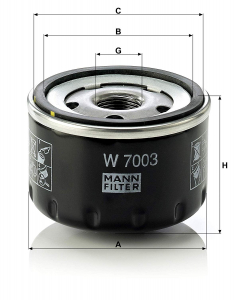 Filtre - FILTRU ULEI MANN W7003