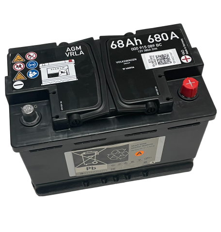 Piese auto OE - ACUMULATOR AGM 12V 68AH 680A OE VW 000915089BC