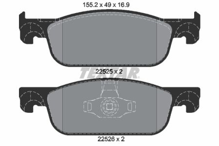 Piese auto aftermarket - SET PLACUTE FRANA FATA TEXTAR T2252501