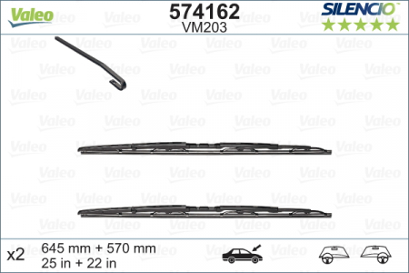 Piese auto aftermarket - SET STERGATOARE PARBRIZ VALEO VAL574162