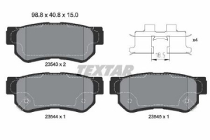 Piese auto aftermarket - PLACUTE FRANA SPATE TEXTAR T2354301