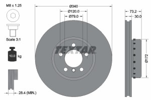Piese auto aftermarket - DISC FRANA FATA TEXTAR 92264925