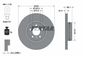 Piese auto aftermarket - DISC FRANA SPATE TEXTAR 92265125