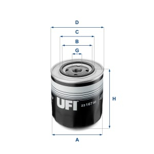 Filtre - FILTRU ULEI UFI 23.167.00