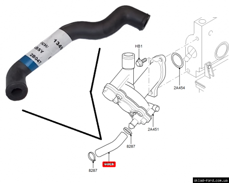 Piese auto OE - FURTUN RETUR ULEI POMPA VACUUM OE FORD 1349868