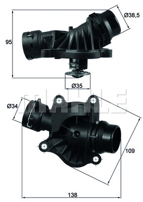 Piese auto aftermarket - TERMOSTAT LICHID RACIRE MAHLE/BEHR TI23488