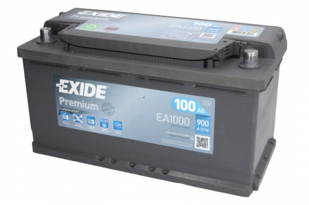 Piese auto aftermarket - ACUMULATOR EXIDE 12V 100Ah/900A PREMIUM (R+ borna standard)