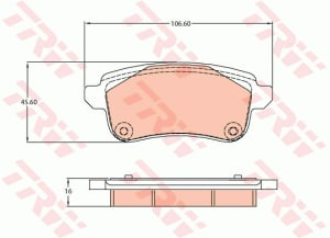 Piese auto aftermarket - PLACUTE FRANA SPATE TRW GDB2136