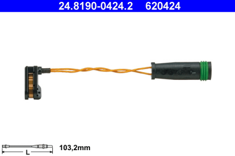 Piese auto aftermarket - SENZOR UZURA PLACUTE FRANA FATA ATE 24.8190-0424.2