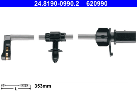 Piese auto aftermarket - SENZOR UZURA PLACUTE FRANA SPATE ATE 24.8190-0990.2
