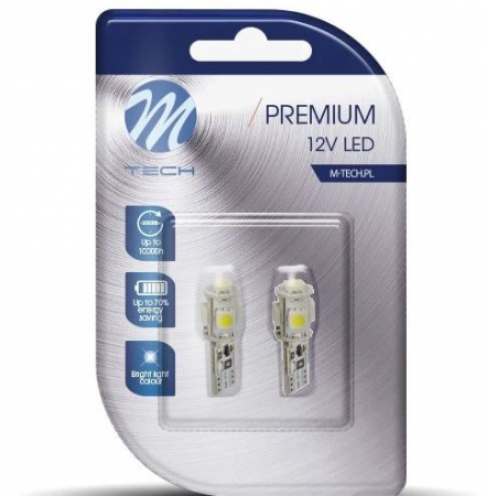Piese auto aftermarket - SET BECURI W5W LED CANBUS M-TECH LB321W