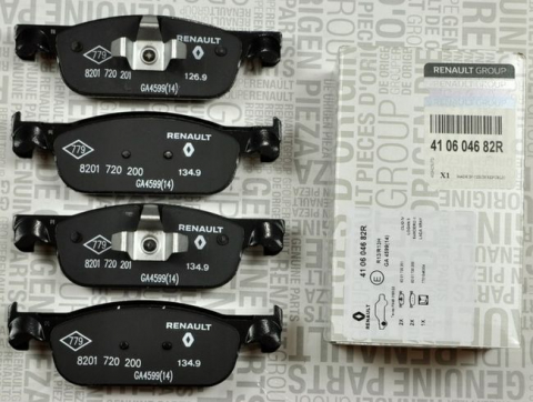 Piese auto OE - SET PLACUTE FRANA FATA OE RENAULT 410604682R