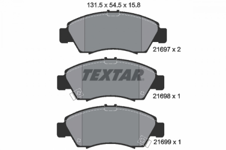 Piese auto aftermarket - SET PLACUTE FRANA FATA TEXTAR 2169701