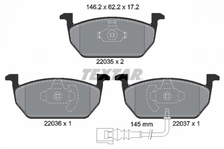Piese auto aftermarket - SET PLACUTE FRANA FATA TEXTAR 2203501