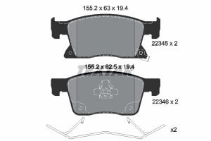 Piese auto aftermarket - SET PLACUTE FRANA FATA TEXTAR 2234501