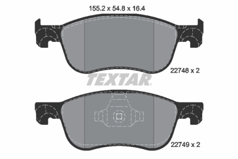 Piese auto aftermarket - SET PLACUTE FRANA FATA TEXTAR 2274801
