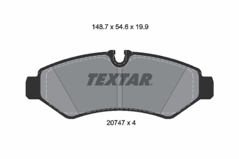 Piese auto aftermarket - SET PLACUTE FRANA SPATE TEXTAR 2074701