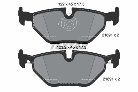 Piese auto aftermarket - SET PLACUTE FRANA SPATE TEXTAR 2169103