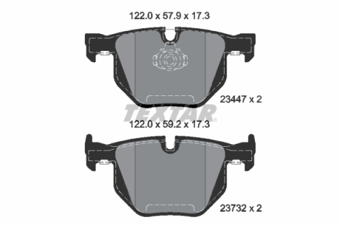 Piese auto aftermarket - SET PLACUTE FRANA SPATE TEXTAR 2344704
