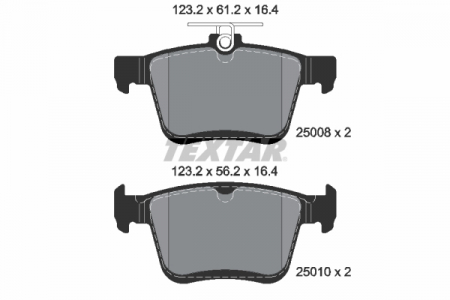 Piese auto aftermarket - SET PLACUTE FRANA SPATE TEXTAR 2500801