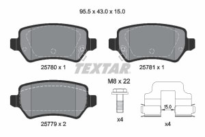 Piese auto aftermarket - SET PLACUTE FRANA SPATE TEXTAR 2578001