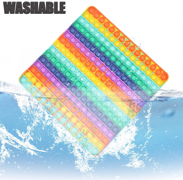 Jucărie senzorială POP IT uriaș, multicolor, formă pătrată, 225 bule [5]