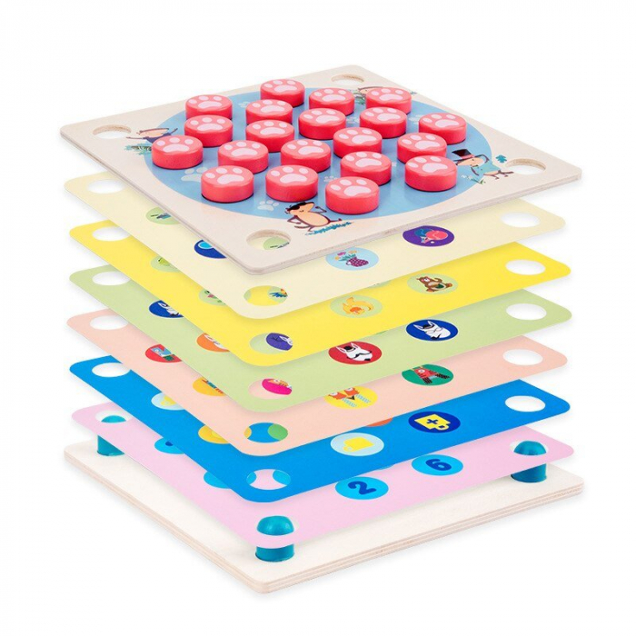 Joc de memorie din lemn MULTIFUNCTIONAL MEMORY CHESS 4 in 1 [3]
