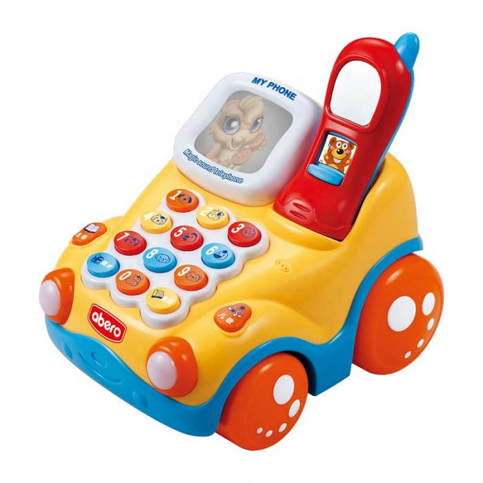 Jucărie interactivă telefon maşinuţă de tras cu sunete şi lumini Abero [1]