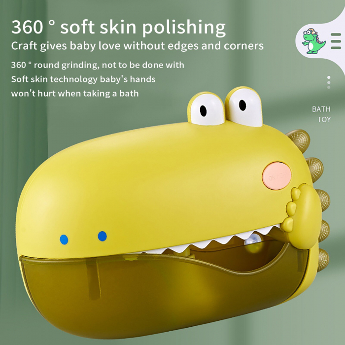 Jucărie de făcut baloane de săpun pentru baie cu sunete design crocodil verde [6]