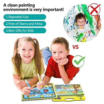 Carte reutilizabilă de colorat cu apă Doodle Water Book- fructe şi legume [4]