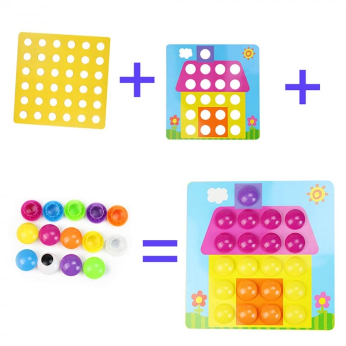 Joc creativ mozaic cu butoni Button Idea [5]