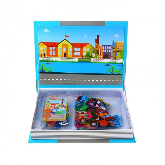 Carte magnetică puzzle MIJLOACE DE TRANSPORT - Magnetic Book traffic spell [3]