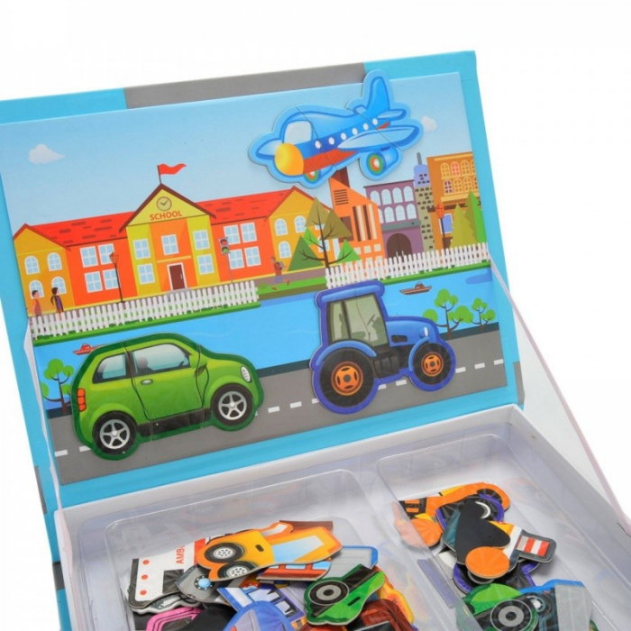 Carte magnetică puzzle MIJLOACE DE TRANSPORT - Magnetic Book traffic spell [5]