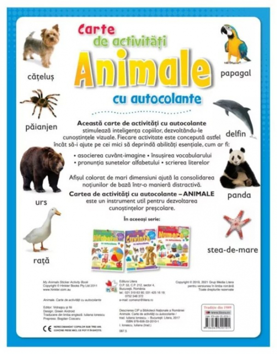 Animale. Carte de activități cu autocolante [2]
