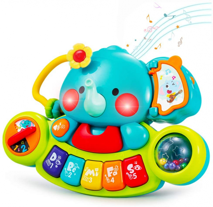 Jucărie interactivă cu sunete și lumini pian Elefant HOLA [5]