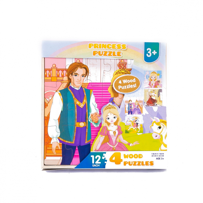 Set 4 puzzle din lemn PRINȚESE [2]
