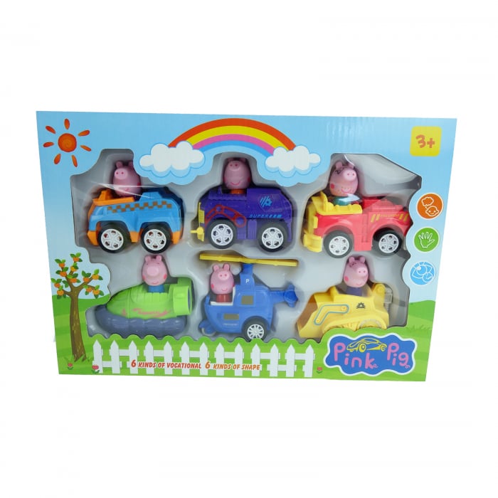 Set 6 maşinuţe cu figurine PEPPA PIG [1]