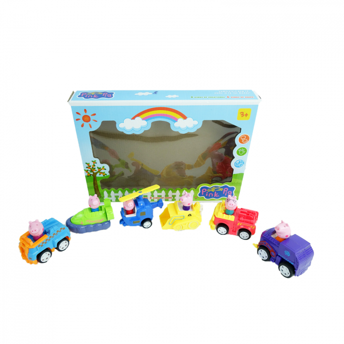 Set 6 maşinuţe cu figurine PEPPA PIG [3]