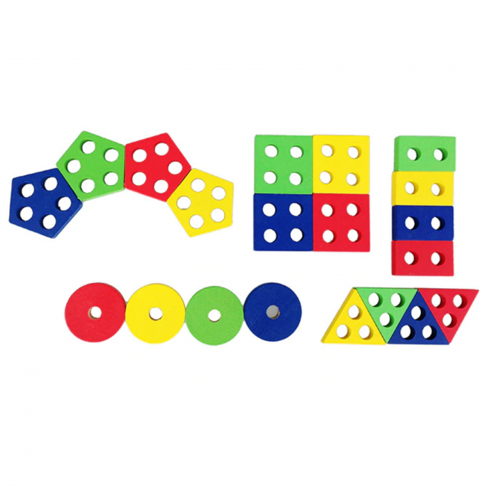 Joc de tip Montessori - Sortator cu 5 forme geometrice [5]